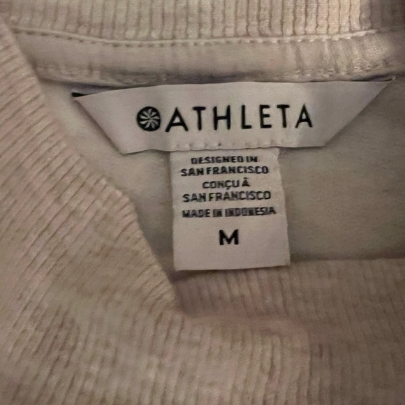 Athleta Size Medium Apollo Crewneck Sweatshirt in Heather Toasted Brown EUC - Picture 8 of 12